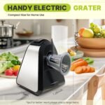 5 in 1 Electric Cheese Grater for Block Cheese, Kitchen Automatic Cheese Shredder & Salad Shooter, Easy to Clean Vegetable Chopper for Cheese,Cucumber, Potato, Carrots, Nut - Image 5