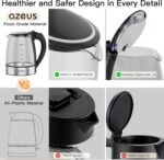 AZEUS Glass Electric Kettle - 1.8L Fast Boiling Auto-Shutoff & Anti-Dry Heat Safety Kettle for Home/Office, Borosilicate Glass with LED Indicator (white) - Image 5