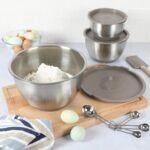 Martha Stewart Rhinewell Mirror Polish 6 Piece Stainless Steel Mixing Bowls with Lid and Non-Slip Base - Grey - Image 3