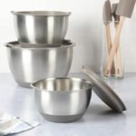 Martha Stewart Rhinewell Mirror Polish 6 Piece Stainless Steel Mixing Bowls with Lid and Non-Slip Base - Grey - Image 4