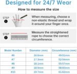 Smart Ring Health Tracker for Women and Men, Fitness Ring with Heart Rate, Blood Oxygen, HRV, Sleep & Step Tracking, No Subscription, IP68 Waterproof, Compatible with iOS & Android (Gold, 8) - Image 3