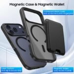 Magnetic for iPhone 17 Pro Case with Detachable Magnetic Wallet, Compatible with MagSafe, Credit Card Holder, RFID Blocking, Military Protective Slim Phone Cover, Black - Image 4
