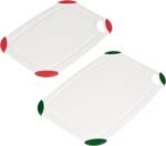 Farberware Cutting Board Set Made from Recycled PET (RPET) with Non-Slip Edges, Durable & Dishwasher Safe, 2-Piece - Image 3