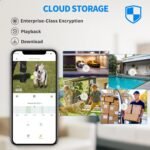 Septekon 2K Home Security Cameras, 4 Pack Wired WiFi Outdoor Security Cameras with Night Vision, Two-Way Audio, 2.4G WiFi, IP66, Motion Detection Alarm - P30 - Image 5