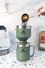 STANLEY Perfect Brew Pour Over | Manual Single Cup Coffee Maker | Drip Coffee Maker with Reusable Filter | Easy Clean Stainless Steel | BPA-Free | Hammertone Green - Image 5