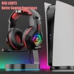 Ozeino Gaming Headset for PC, Ps4, Ps5, Xbox Headset with 7.1 Surround Sound, Gaming Headphones with Noise Cancelling Mic RGB Light Over Ear Headphones for Xbox Series X/S, Switch -Red - Image 5