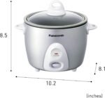 Panasonic Rice Cooker, Steamer & Multi-Cooker, 6-Cups (Cooked), 3-Cups (Uncooked), SR-G06FGL, Silver - Image 3