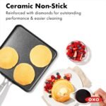 OXO Enhanced 11" Griddle Pan, PFAS-Free Ceramic Nonstick, Durable Hard Anodized Cookware, Scratch Resistant, Stainless Steel Handle, Good Grips, Dishwasher Safe, Oven safe, Black - Image 3