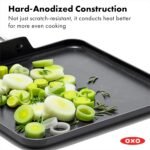 OXO Enhanced 11" Griddle Pan, PFAS-Free Ceramic Nonstick, Durable Hard Anodized Cookware, Scratch Resistant, Stainless Steel Handle, Good Grips, Dishwasher Safe, Oven safe, Black - Image 4