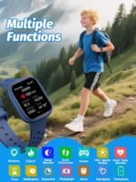 Upgraded Kids Smart Watch Fitness Tracker, 1.85" Screen with 12 Puzzle Games, Heart Rate Sleep Monitor, Pedometer, Waterproof Activity Tracker with/Without APP for Boys Girls - Image 3