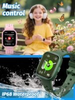 Upgraded Kids Smart Watch Fitness Tracker, 1.85" Screen with 12 Puzzle Games, Heart Rate Sleep Monitor, Pedometer, Waterproof Activity Tracker with/Without APP for Boys Girls - Image 4