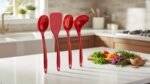 Reston Lloyd 100% Melamine Kitchen Utensil Set, Non Scratching Ladle, Spoon, Slotted Spoon & Spatula, Easy To Hold, Set of 4, Red - Image 5