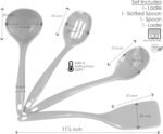 Reston Lloyd 100% Melamine Kitchen Utensil Set, Non Scratching Ladle, Spoon, Slotted Spoon & Spatula, Easy To Hold, Set of 4, Red - Image 9