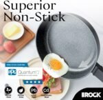 THE ROCK SOHO 15Pcs Cookware Set – Pots and Pans Set Non Stick with ROCK.TEC – Compact for Urban Kitchens, Nothing Sticks, Never Warps, Lasts Longer, Induction & Dishwasher Safe, Black - Image 5