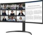 LG 34WR55QK-B 34-inch UltraWide WQHD (3440 x 1440) Curved Computer Monitor, 100Hz, 5ms, HDR10, Reader Mode, HDMI, DisplayPort, USB Type-C, Tilt/Height Adjustable Stand, Black - Image 6