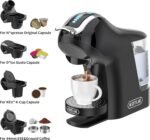 KOTLIE Single Cup Coffee Maker, Multi Capsule Machine Compatible With Various Capsule Types, 4 Temperature Settings, 7 Water Volume Levels,19 Bar(Glossy Black) - Image 3