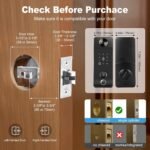 Smart Lock with Camera & Doorbell 6in1 Keyless Entry (Fingerprint/APP/Keypad Code/NFC/Temp Code/Key), 0.2s Fast Fingerprint, Voice Control, Auto Lock, Easy Install, 2.4GHz WiFi for Door - Image 3