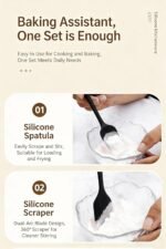 Silicone Spatula(6-piece set) High Temperature Resistant, Food Grade Silicone, Dishwasher Safe, for Baking and Cooking - Image 4