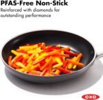 OXO 10” Non-Stick Every Day Frying Pan, BPA-Free Comfort Grip Silicone Handle, Dishwasher & Oven Safe, PFAS-Free Ceramic Skillet, Black - Image 3