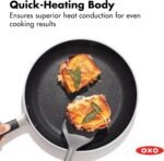 OXO 10” Non-Stick Every Day Frying Pan, BPA-Free Comfort Grip Silicone Handle, Dishwasher & Oven Safe, PFAS-Free Ceramic Skillet, Black - Image 4