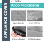 Crutello Food Processor Cover with Storage Pockets for Large Custom 11-14 Cup Processor, Kitchen Appliance Covers, For Kitchen Counter - Image 4