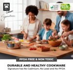 BRA COOKWARE Signature Stainless Steel Stock Pot w/Glass Lid | 8 Inch 2.4 Quart Professional Grade Cooking Pot | PFOA Free Deep Pot | All Cooktops | All Cooktops (incl. Induction) & Oven Safe - Image 7