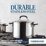 Farberware Brilliance Stainless Steel Stockpot with Glass Lid, 8 Quart, Dishwasher Safe and Induction Ready, Compatible with All Cooktops, Stainless Steel - Image 5