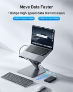 BENFEI Laptop Stand with USB C 7in1 Docking Station,HDMI 4K@60Hz,1*SD 1*Micro SD,100W Power Delivery,10Gbps 1*USB C 3.2 and 2*USB A 3.2 Compatible with MacBook Pro/Air, iPad Pro, XPS, Thinkpad - Image 4