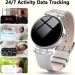 Smart Watches for Women Android iOS, 1.2'' Fitness Trackers with Bluetooth Call (Answer/Make), Smartwatch with Heart Rate,Sleep Monitor, IP68 Waterproof,100+ Sports Mode,White and Silver - Image 4