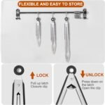 9 Pieces Stainless Steel Kitchen Tongs Grilling Locking Cooking Tongs Non-Slip Metal Food Tongs for Cooking, Salad and BBQ, 7, 9 and 12 Inch - Image 4