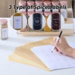 24 Pcs Glass Spice Jars with Labels and Pink Metal Caps, 4oz Empty Spice Containers with Shaker Lids, Funnel, Pen,Seasoning Storage Bottles for Spice Rack, Cabinet, Drawer - Image 4