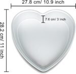 10 Inch Heart Shaped Cake Pan,Deep 3 Inch, Aluminum Heart Cake Tin, Heat-Resistant Baking Cake Pan for Wedding, Party, Family Occasions, Chocolate, Bread. (10 × 3 Inch) - Image 3