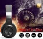 Bluedio H Turbine Wireless Bluetooth 5.0 Stereo Headphones with Mic, Shocking Bass Headphones with Storage Bag for Music Enthusiast, Voice Control (Black) - Image 3