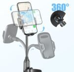 Cup Phone Holder for Car with 360° Adjustable Long Gooseneck, Cell Phone Holder Mount for Car | Truck | Golf Cart Compatible with iPhone & Samsung & All Smartphones - Image 3