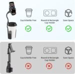 Cup Phone Holder for Car with 360° Adjustable Long Gooseneck, Cell Phone Holder Mount for Car | Truck | Golf Cart Compatible with iPhone & Samsung & All Smartphones - Image 4