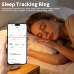 Smart Ring for Women and Men - IP68 Waterproof Health Tracker Ring with Heart Rate, Step Counting, Sleep Monitoring, No Subscription Fee for iPhone/Android, Enamel Rose Gold 10# - Image 4