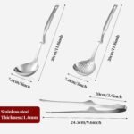 6 PCS Soup Ladle pot Colander & BBQ Tongs Hotpot Kit - Shabu Shabu Utensils Set for Camping, Barbecue & Kitchen Cooking Ladle Set - Image 3