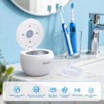 Ultrasonic Retainer Cleaner Machine, 45kHz Dental Cleaning Pod for Denture, Mouth Guard, Night Guard, Aligner, Braces, Toothbrush, 200ML Denture Cleaner with Digital Timer & 4 Modes, White - Image 4