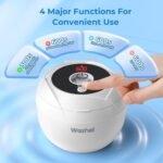 Ultrasonic Retainer Cleaner Machine, 45kHz Dental Cleaning Pod for Denture, Mouth Guard, Night Guard, Aligner, Braces, Toothbrush, 200ML Denture Cleaner with Digital Timer & 4 Modes, White - Image 5