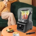 Commercial Blender with Soundproof Shield,Multifunctional Blending Machine with Speed Control,Heavy Duty Blender with Adjustable Speed,2200W - Image 4