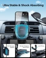 APPS2Car Sturdy CD Slot Phone Mount with One Hand Operation Design, Hands-Free Car Phone Holder Universally Compatible with All iPhone & Android Cell Phones, for Smartphone Mobile - Image 4