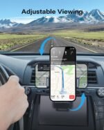 APPS2Car Sturdy CD Slot Phone Mount with One Hand Operation Design, Hands-Free Car Phone Holder Universally Compatible with All iPhone & Android Cell Phones, for Smartphone Mobile - Image 5
