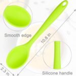 Beieverluck 6 Pack Large Silicone Cooking Spoons 10.8'' Heat Resistant Kitchen Spoons for Cooking Silicone Serving Stirring Mixing Spoons, 6 Colors - Image 3