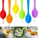 Beieverluck 6 Pack Large Silicone Cooking Spoons 10.8'' Heat Resistant Kitchen Spoons for Cooking Silicone Serving Stirring Mixing Spoons, 6 Colors - Image 4