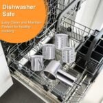 Large Stainless Steel Slicer Shredder Attachment for KitchenAid Mixers,Dishwasher Safe Vegetable Cheese Grater Accessories with 4 Cutting Blades by KINGEAGLE - Image 6