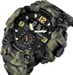 FANMIS Mens Analog Digital Dual Display Sports Watches Military Multifunctional 50M Waterproof LED Watch with Alarm Stopwatch Backlight 12H/24H Outdoor Running Swimming - Image 4