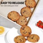Vinino Baking Sheet Set of 3, Cookie Sheets For Baking with Square Texture Pattern, Thicker Carbon Steel Non-stick Baking Pan Half/Quarter/Jelly Roll Pans Tray for Oven - Image 3