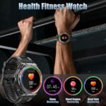 Military Smart Watch, 1.52-Inch Smartwatch with Text and Call, Heart Rate, Blood Oxygen, and Activity Trackers - Compatible with iPhone and Android, for Men and Women (Classic, Green) - Image 4