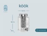 Kook 1 Gallon Mason Jar Drink Dispenser, Thick Glass Carafe, Stainless Steel Spigot and Mesh Filter, Premium Iced Coffee Maker, Cold Brew Pitcher & Tea Infuser - Image 4