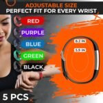 Reluen 5 Pcs Fitness Tracker Id115plus Hr Replacement Band - Wrist Band Fitness Watch Bands Replacement - Bands Smart Watch Bands Replacement Wristband - Image 3